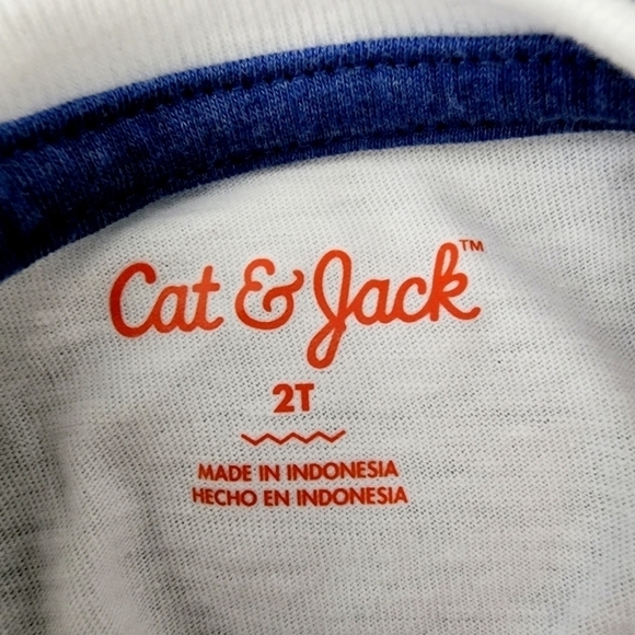 NWT Cat & Jack Patriotic Red White Blue 2 Piece Outfit Toddler 2T American New - Picture 5 of 7